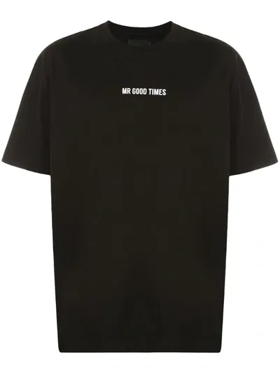 Off Duty Mr Good Times T-shirt In Black