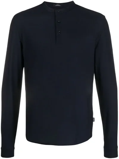 Hugo Boss Long Sleeved T-shirt In Blue