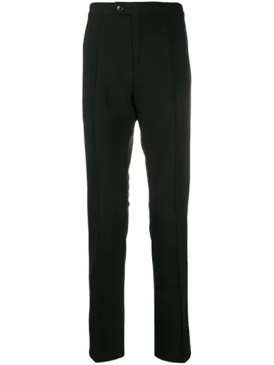 John Varvatos Tapered Drawstring Trousers In Black