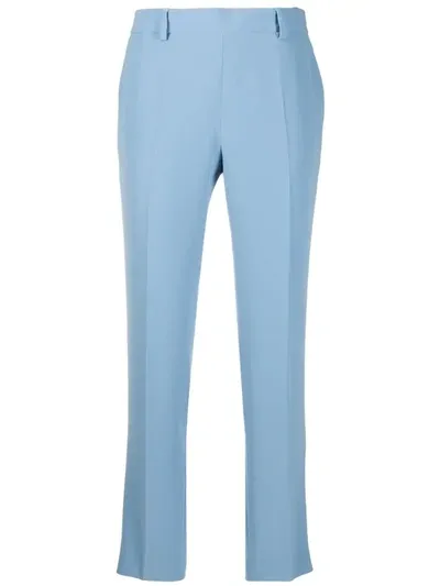 Alberto Biani Mid-rise Tapered Trousers In Blue