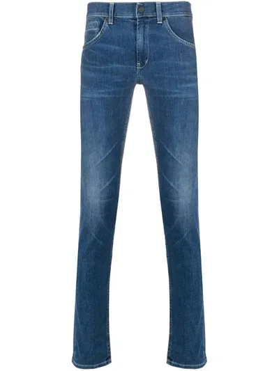 Dondup Mid-rise Slim Fit Jeans In Blue