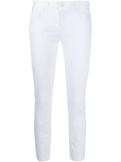 Dondup Slim-fit Cropped Trousers In White