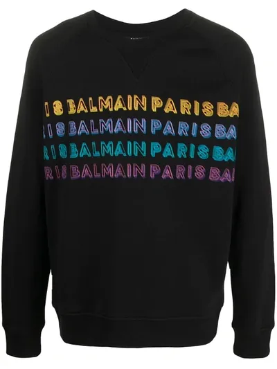 Balmain T-shirt Mit Logo-print In Black