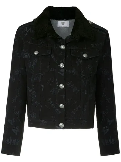 Andrea Bogosian Rimini Graffiti-print Denim Jacket In Blue