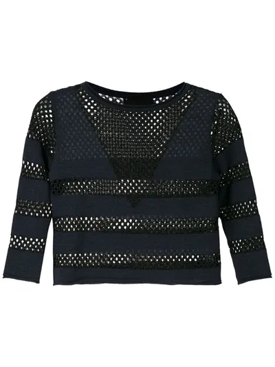 Andrea Bogosian Romenia Cropped Jumper In Black