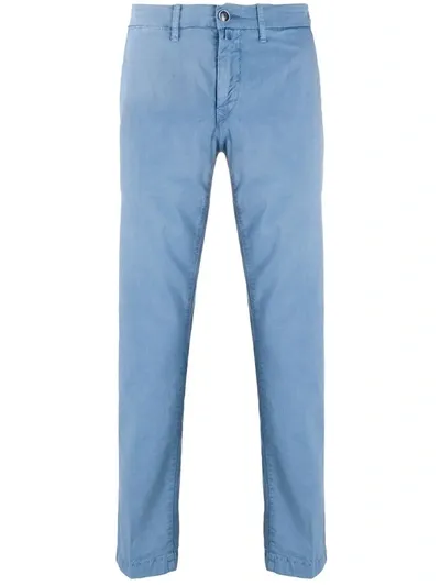 Jacob Cohen Slim Fit Chino Trousers In Blue