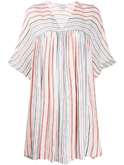 Woolrich Loose-fit Striped Midi Dress In White