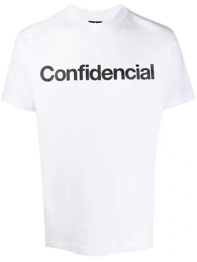 Marcelo Burlon County Of Milan County Of Milan Confidencial Print T-shirt In White