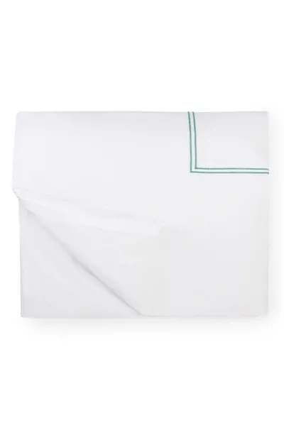 Sferra Grande Hotel Duvet Cover In White/aqua