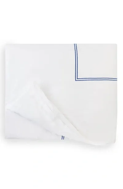 Sferra Grande Hotel Duvet Cover In White/cornflower