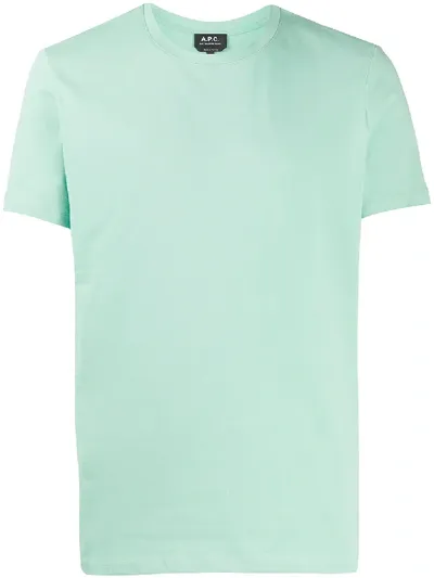 Apc Crew Neck Cotton T-shirt In Green