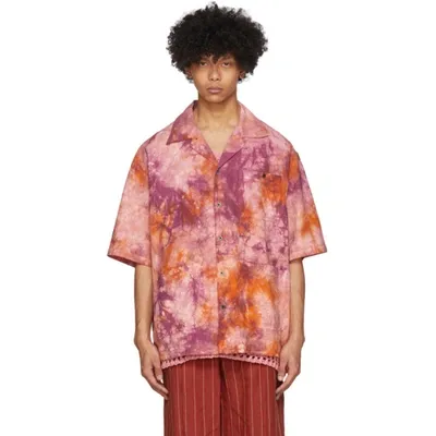 Nicholas Daley Aloha Tie-dye Shirt In Org/red