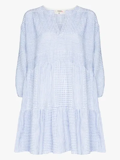 Lemlem Semira Sky Popover Mini Dress In Blue