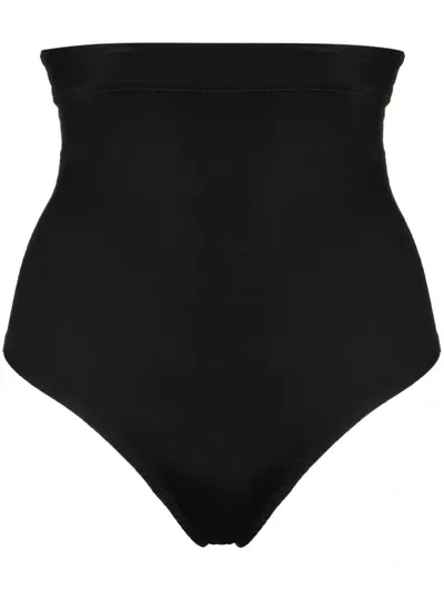 Spanx Suit Your Fancy High-rise Stretch-jersey Thong In Very Black