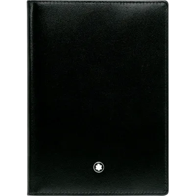 Montblanc Sartorial Leather Passport Holder In Black