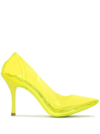 Undercover Transparent 80mm Pumps In Yellow