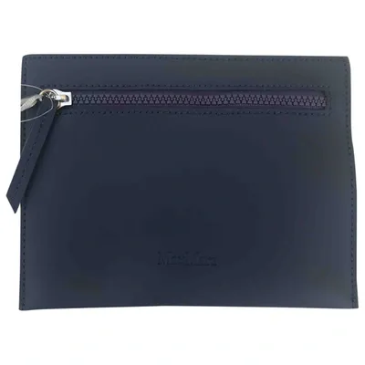 Pre-owned Max Mara Clutch Bag In Blue