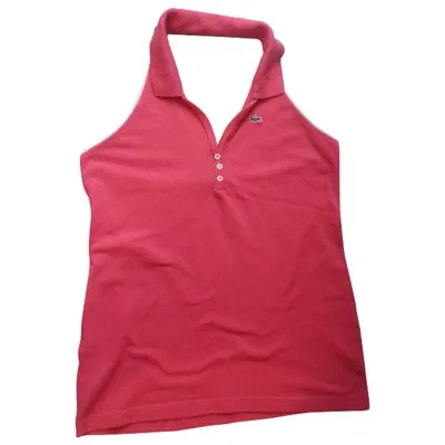 Pre-owned Lacoste Pink Cotton Top