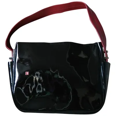 Pre-owned Bally Patent Leather Handbag In Black