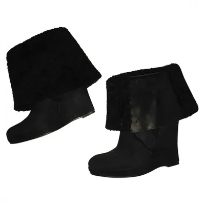 Pre-owned Patrizia Pepe Snow Boots In Black