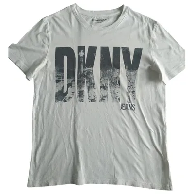 Pre-owned Dkny White Cotton T-shirt