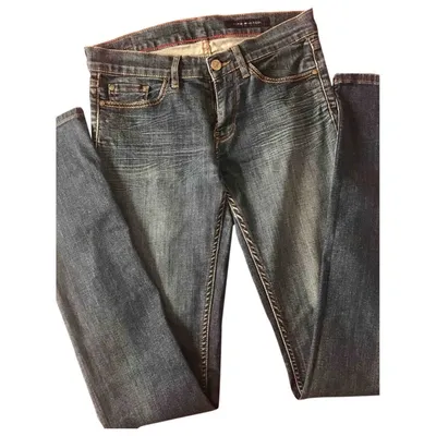 Pre-owned Tommy Hilfiger Slim Jeans In Blue