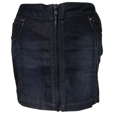 Pre-owned Tommy Hilfiger Mini Skirt In Blue