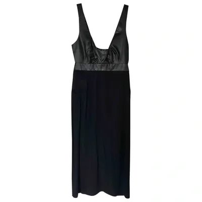 Pre-owned Narciso Rodriguez Silk Mid-length Dress In Black