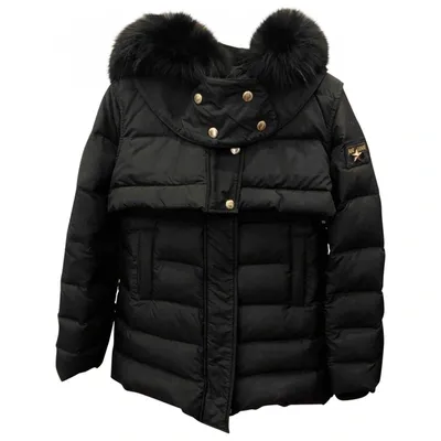 Pre-owned Just Cavalli Peacoat In Black