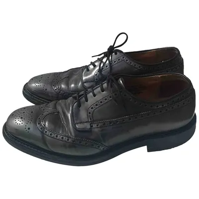 Pre-owned Church's Leather Lace Ups In Grey