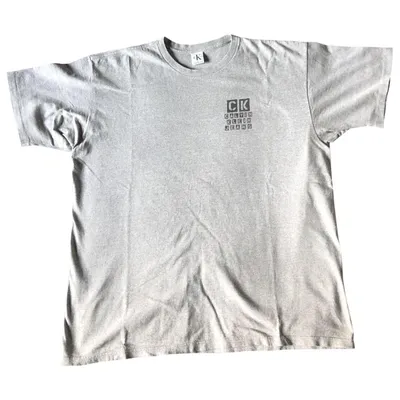 Pre-owned Calvin Klein Grey Cotton T-shirt