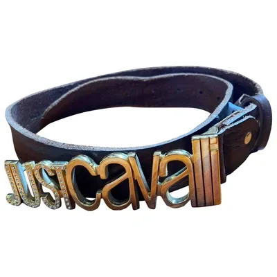 Pre-owned Just Cavalli Leather Belt In Brown