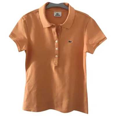 Pre-owned Lacoste Orange Cotton Top