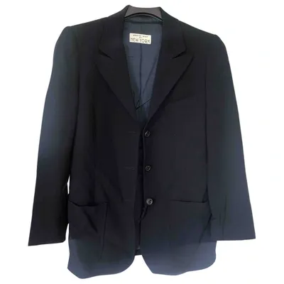 Pre-owned Alberto Biani Wool Blazer In Blue