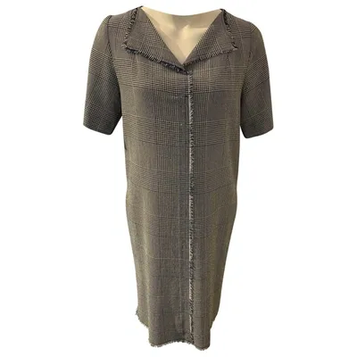 Pre-owned Golden Goose Wool Mini Dress In Grey