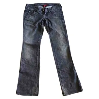 Pre-owned Guess Straight Jeans In Anthracite