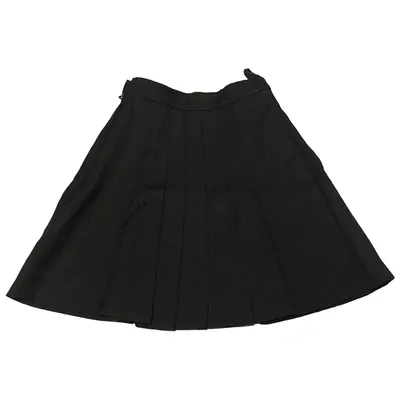 Pre-owned Burberry Wool Mini Skirt In Black