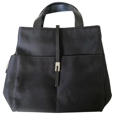 Pre-owned Emporio Armani Cloth Tote In Black