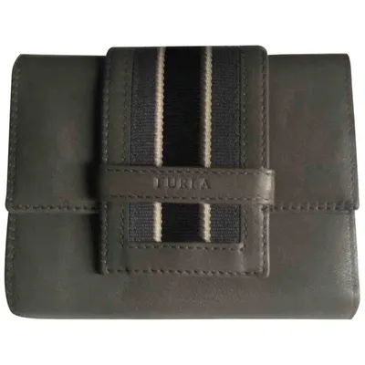 Pre-owned Furla Leather Wallet In Grey