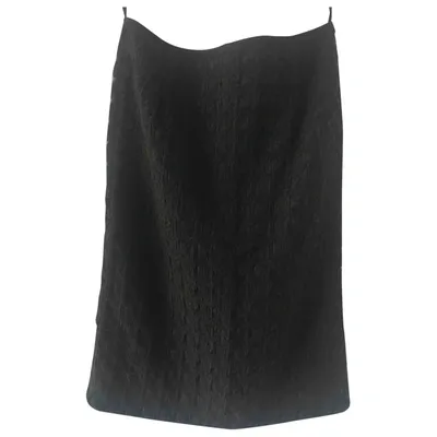 Pre-owned Nina Ricci Wool Mid-length Skirt In Black