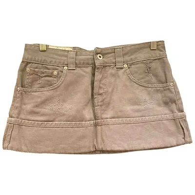 Pre-owned Dondup Mini Skirt In Grey