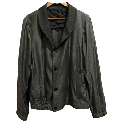 Pre-owned Emporio Armani Wool Jacket In Anthracite