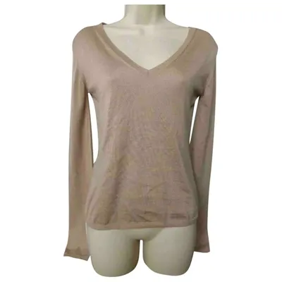 Pre-owned Miu Miu Cashmere Jersey Top In Beige