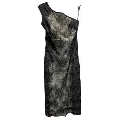 Pre-owned Monique Lhuillier Mid-length Dress In Black