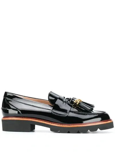 Stuart Weitzman Manila Signature Loafers In Black