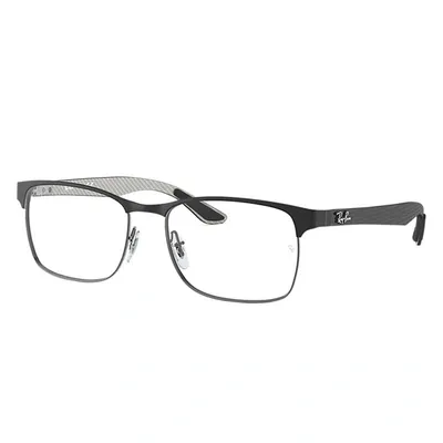 Ray Ban Rb8416 Eyeglasses Black Frame Clear Lenses Polarized 55-17 In Black On Gunmetal