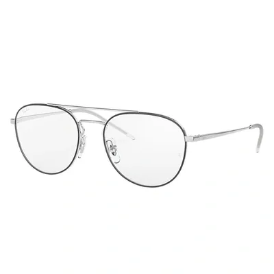 Ray Ban Rb6414 Eyeglasses Silver Frame Clear Lenses 53-18