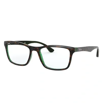 Ray Ban Rb5279 Eyeglasses Tortoise Frame Clear Lenses Polarized 55-18 In Havana On Transparent Green