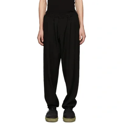 Yohji Yamamoto Relaxed Light Tencel Jogging Pants In Black