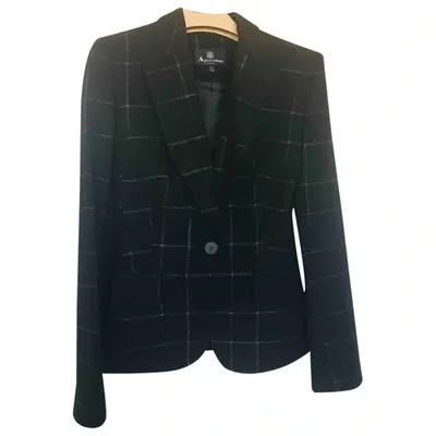 Pre-owned Aquascutum Wool Jacket In Black